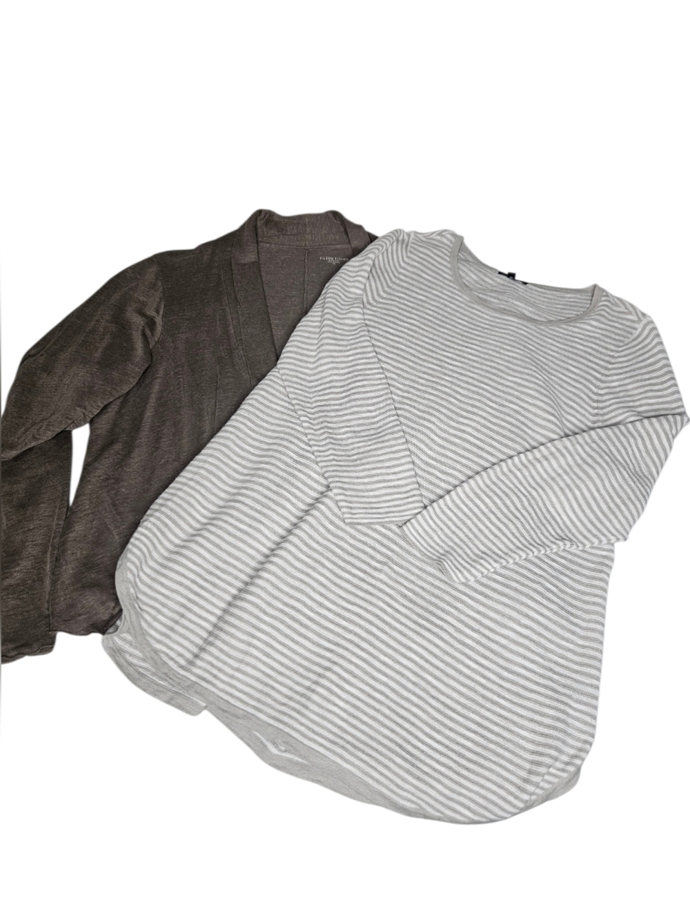 Eileen Fiaher Lot Of 2 - 1 Open Front Linen Cardigan & 1 Linen Top Career SZ 1X